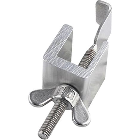 Amélioration de la sécurité d'une serrure de porte portable sans perçage pour hôtels et voyages, en acier inoxydable pour la maison. Argent (1/5)