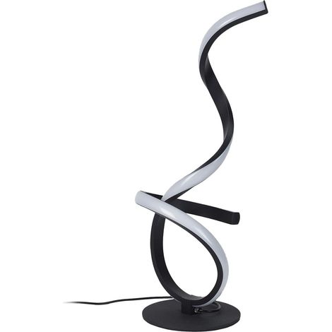 Lampe LED Design Noir et Blanche à Poser Eclairage Blanc Chaud (1/5)