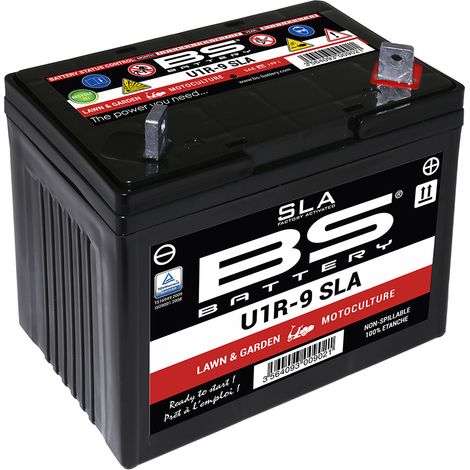 BATERÍA BS U1R-9 (FA) SLA 12V 28AH 195X125X176 SIN MANTENIMIENTO - INUNDADA (300A) - PARA CORTADORA DE CÉSPED