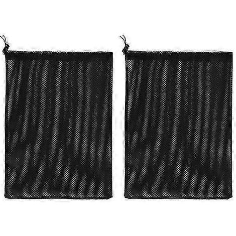 Lot de 2 sacs filtrants pour pompe à eau d'aquarium et de bassin, sac en filet à cordon, sac filtrant pour pompe à eau de bassin, sac filtrant pour piscine (1/3)