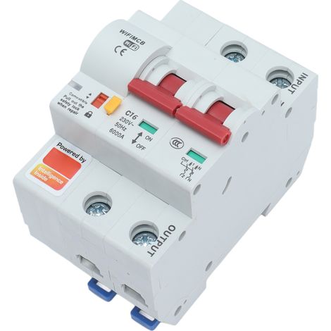 Disjoncteur intelligent 2P avec commande à distance via application Wi-Fi et Bluetooth, protection contre les surintensités, AC220V16A (1/5)