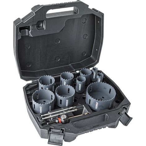Trépan CARBURE TUNGSTEN-K COFFRET 9DIA 22-102MM - ERKO