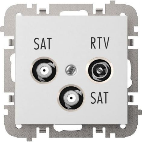 Presa per antenna Santra R-TV-2xSAT, a incasso, senza cornice, bianca 4160-10