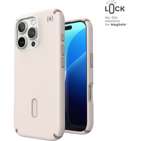 Funda Speck Presidio2 Pro ClickLock y MagSafe para iPhone 16 Pro (Bleched Bone / Heirloom Gold / Hazel Brown) (1/5)