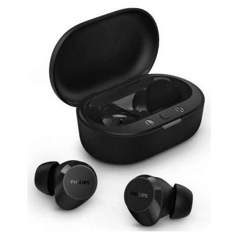 Auriculares Philips TAT1209BK Bluetooth negros con estuche y resistencia IPX4  Oferta exclusiva (1/5)