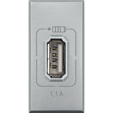 Prise Chargeur USB Bticino Axolute 1100 mA HC4285C1