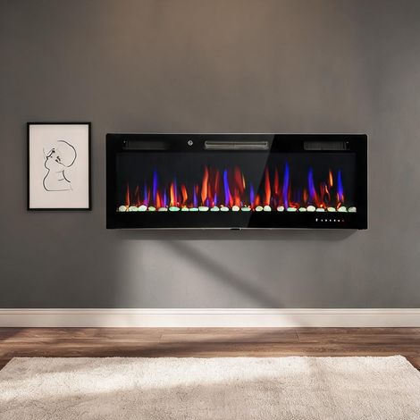 Cheminée électrique en acero Vidrio Templado 127 x 9,4 x 47 cm (1/5)