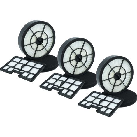vhbw filtre set remplacement pour Privileg 177190, 457630, 364336, 725213 pour aspirateur 3x filtre d'échappement, 3x filtre combiné HEPA+mousse (1/5)