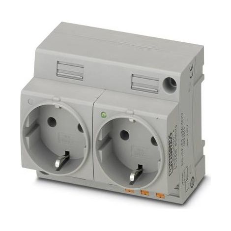 Presa per armadio elettrico Phoenix Contact EO-CF/PT/LED/DUO Grigio (L x L) 60 mm x 90 mm