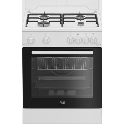 Cucina a gas bianca a 4 fuochi da 64 litri - FBG62121WD - Beko (1/4)