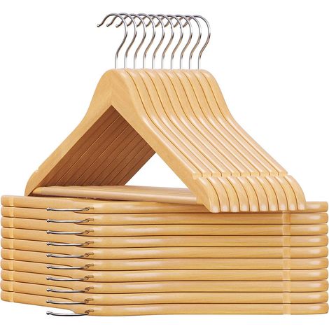 Set grucce appendiabiti 20 pz in legno colore naturale