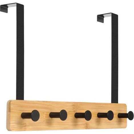 Türhänger mit 5 Haken fürs Schlafzimmer, Garderobe zur Aufbewahrung von Jacken, Bademänteln, Handtaschen und mehr - Na - Crezuo (1/4)