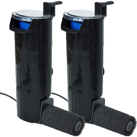 2 Pack, Aquarium Turtle Filter, Quiet Water Flow, Biological Water Cleaning Pump, Low Waterfall Filter (Waterfall Filter) (1/5)