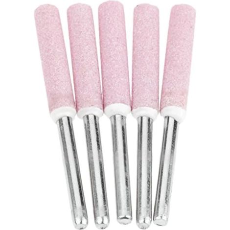 Lot de 5 Limes d'affûtage pour Polissage de Tronçonneuse ,Tête de Polissage de Meulage en Diamant de 4,8 mm (1/4)