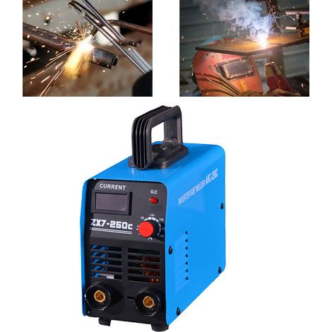 Poste à souder portatif, petit poste à souder portable MMA 220 V à courant continu avec onduleur, mini poste à souder double tension ZX7-250C (kit 1 onduleur). (1/5)