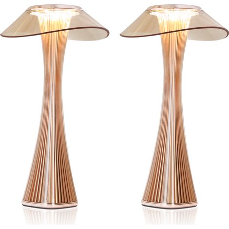 ZMH LED Lampe de chevet Touch Dimmable avec batterie - 2x lampe de table Lampe de table intérieure et extérieure Daybar Lampe de chevet Charge avec USB Mood Light Reading Light