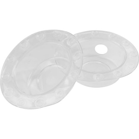 Lot de 2 couvercles de bonde de baignoire à ventouse pour baignoires profondes, avec trop-plein intégré. (1/5)