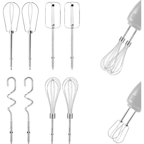 8pcs Accessoires Mixeur Plongeant, 4 Modèles Argent Acier Inoxydable Mixeur Plongeant Petits Appareils de Cuisine Fournitures Compatible avec BLACK & DECKER pour Remplacement du Mélangeur (1/5)