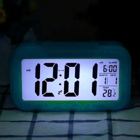 LED-Digitalwecker mit Hintergrundbeleuchtung, Wecker, Temperaturanzeige, Erinnerungsfunktion und Datumsanzeige für Kinder/Schüler, 180 g, Kunststoff