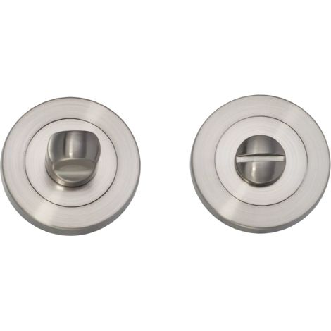 Condena zamak roseta redonda 50mm níquel satinado para puertas baño