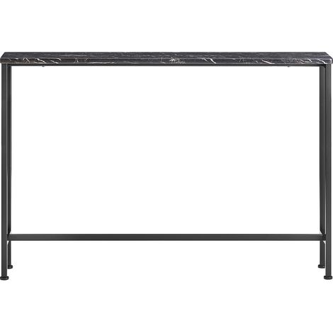 SoBuy Tavolo da Consolle Vintage Tavolo da Ingresso Tavolo per Divano salvaspazio L120P20A80 cm Nero FSB19-XL-SCH