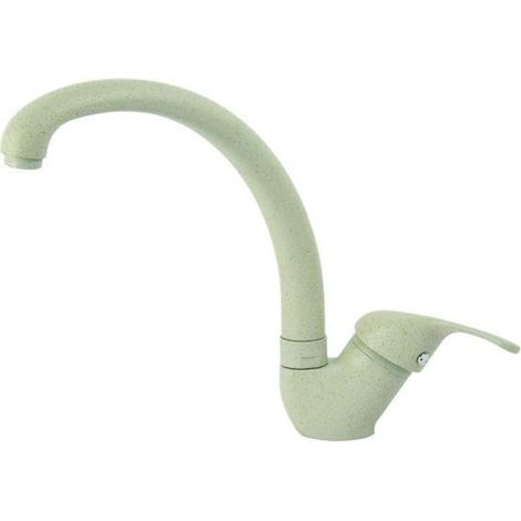 Mezclador de cocina tradicional con caño orientable, color granito de avena Gattoni Giove 0210/PCBB  Avena Granito