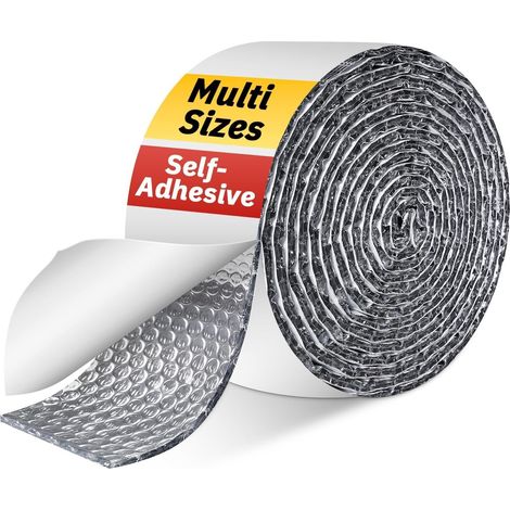 4 Inch Double Bubble Reflective Insulation Tape Air Conditioning Pipe HVAC Duct Exhaust Pipe Bubble Insulation Wrap for Attics Windows Garages (1/5)