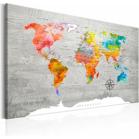 Tableau voyages multicolores - 120 x 80 cm (1/4)