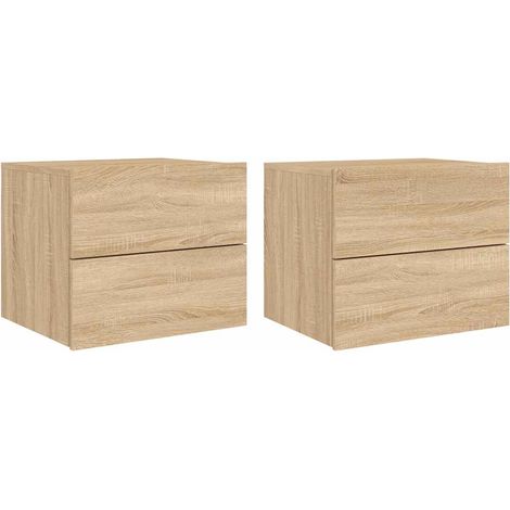 Maison Exclusive - Wand-Nachttische mit LED-Leuchten 2 Stk. Sonom