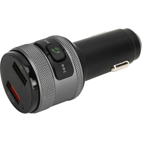 Bluetooth-FM-Transmitter mit QC3.0-Schnellladefunktion, CVC-Geräuschunterdrückung, Freisprechfunktion und Musikwiedergabe im Auto