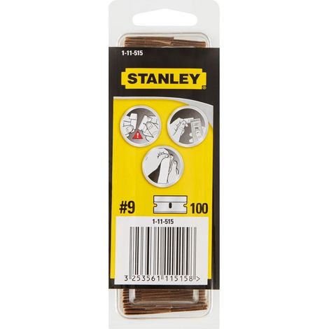 Stanley - Lama di ricambio per raschietto per vetro, 100 pz 1-11-515