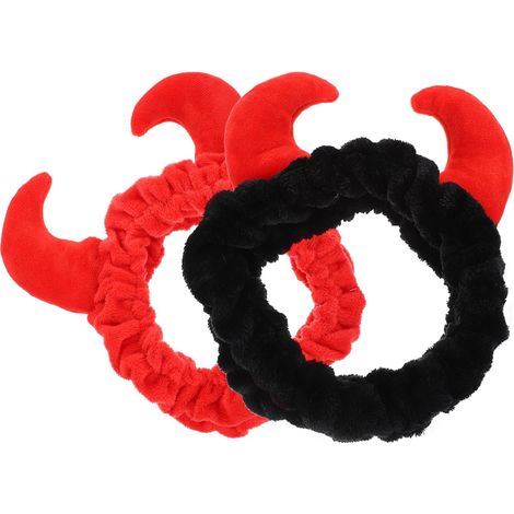 Pieces Elastic Fabric Horn Cosmetic Headband for Women (1/5)