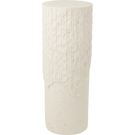 Sellette Déco en Résine "Rocky" 90cm Blanc