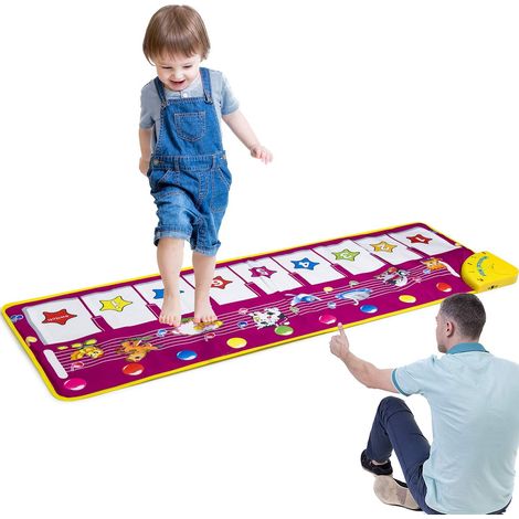 Musical Carpet Game for Kids [Purple, 100cm X 36cm, 14 Keys] 1 Piece  A款 (1/5)