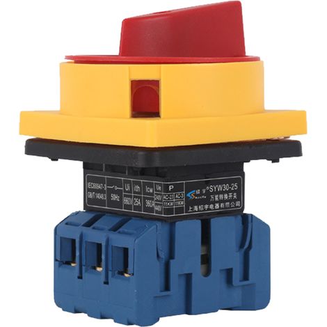 Interrupteur de transfert de charge 25A pour commande marche/arrêt industrielle, commutateur principal d'alimentation déconnecté. (1/5)
