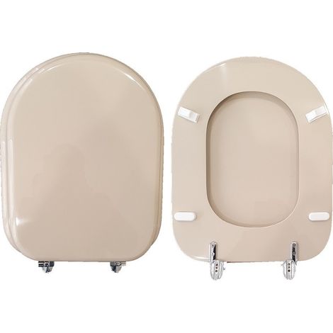 Copriwater Cesame Sintesi legno rivestito in resina poliestere Champagne