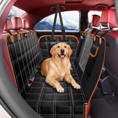Hundedecke Auto Rückbank 100% Wasserdicht Kratzfest mit Seitenschutz & Sichtfenster (1/5)