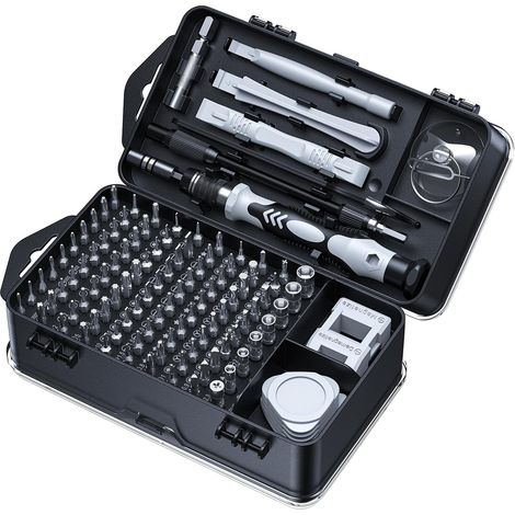 115-in-1-Präzisionsschraubendreher-Set, professionelles Mini-Magnet-Reparaturwerkzeug-Set [Heavy Duty], kleiner Schraubendreher für Telefon, Computer, Uhr, Laptop, Brille (1/4)