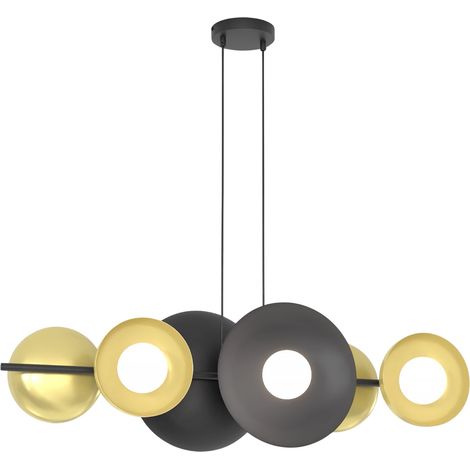 Lampadario sospensione Volum design metallo nero-oro 6xG9 Emibig (1/5)