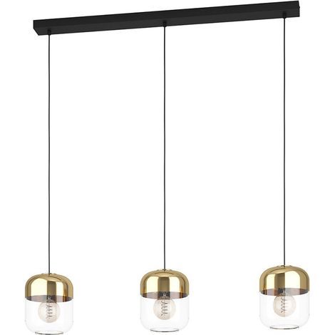 Lampada sospesa Maryvilla Glass è chiaro, oro E27 3x40W L: 87 cm B: 17 cm H: 110 cm Dimmabile (1/4)