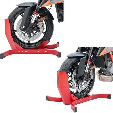 Blocco Ruota ConStands Easy-Plus Cavalletto Anteriore a 21 Pollici rosso