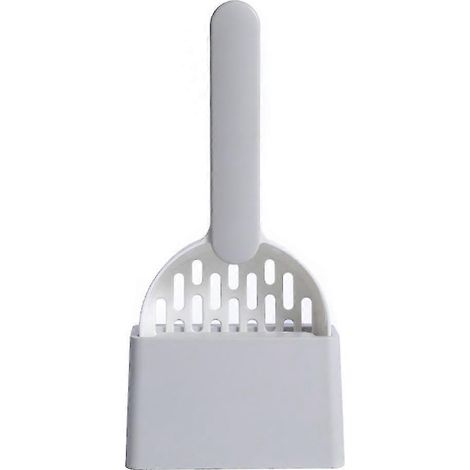Pelle à déjections félines avec boîte de rangement, pelle de nettoyage, support pour litière pour chatons, pelle à déchets pour animaux, kit d'outils de nettoyage léger (1/5)