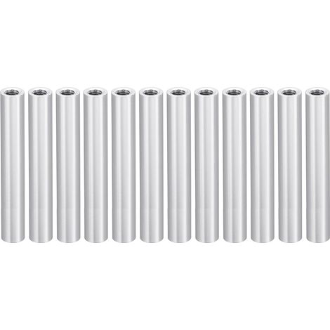 12Pcs Entretoise Filetée M3 en Aluminium 3x5x35mm Argent Métallisé (1/5)