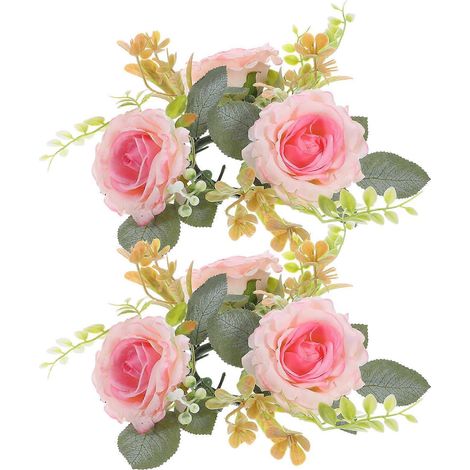 Couronne de bougeoirs ronds ouragan, idéale pour les fêtes de famille et les mariages (lot de 10). (1/5)