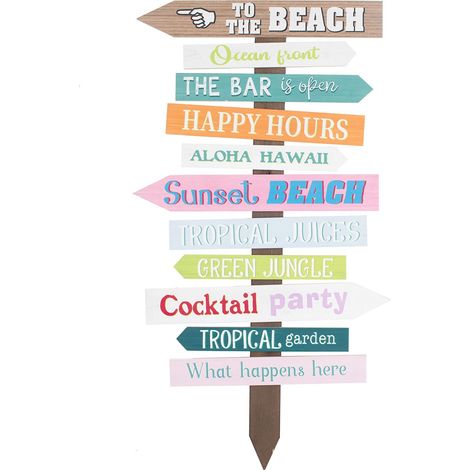 Signes Grimalt Mur de figurines marins Adorno Mur de plage Adorno Brown Wood Plaques 2x40x78cm 26492 (1/4)