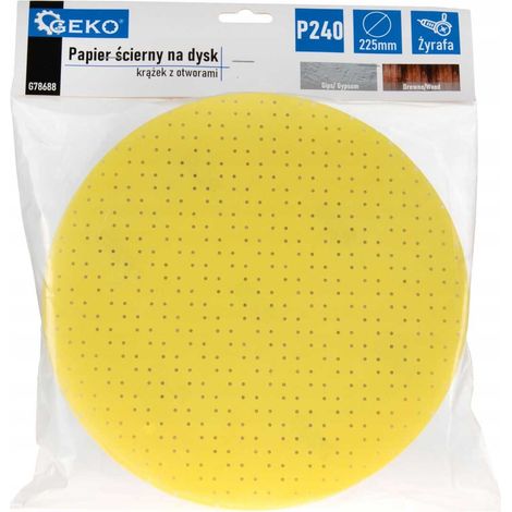 Disco de lija con forma de jirafa y agujeros de 225 mm P240, 1 unidad. (1/4)