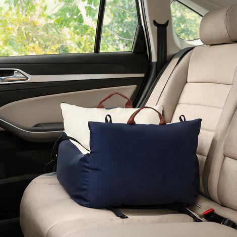 Siège auto chien bleu marine coton lavable XS 49 x 53 x 36 cm (1/5)