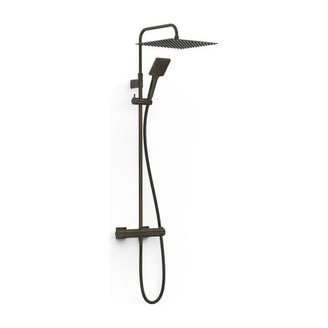 Ensemble de robinet mural Duo‑confort à 2 voies pour douche Project Noir bronze - TRES 22119901KMB