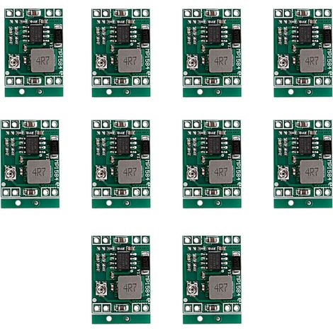 Lot de 10 Mini Buck Converter, Modules Abaisseur de Tension DC-DC, 3A Modules d'alimentation, Ultra Petit Convertisseur Step-Down Réglable 4.5V-28V (1/5)
