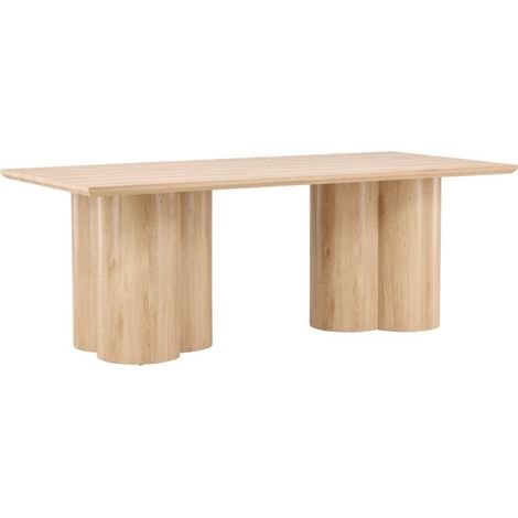 Table à Manger Design "Olivia" 210 cm Naturel (1/5)